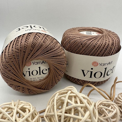 Пряжа YarnArt Violet 015 кофе с молоком
