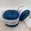 Пряжа Linen Soft лен, вискоза, хлопок 7317 индиго