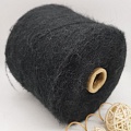 Пряжа в бобинах Soft 9/ Nero черный. Цена за 10гр