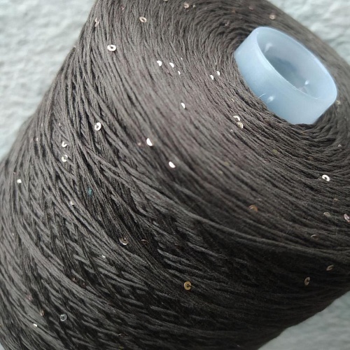 Пряжа в бобинах Pima Sequins (хлопок) 3061 каштан/ Цена за 10 гр