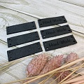 Аксессуары для одежды и обуви Кожаная бирка пришивная &amp;quot;Hand Made&amp;quot; 13*7см (серый) Цена за 1 шт