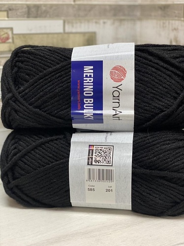 Пряжа Merino Bulky 585 черный