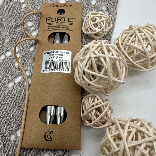 Спицы для вязания Спицы съёмные Forte (карбон) 13 см 9,0 мм,