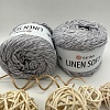 Пряжа Linen Soft лен, вискоза, хлопок 7320 серебряная роса