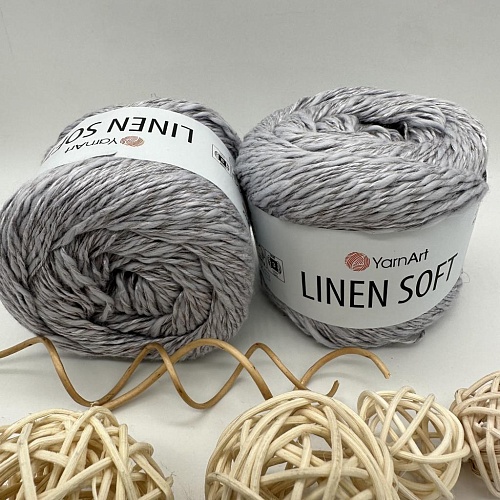 Пряжа Linen Soft лен, вискоза, хлопок 7320