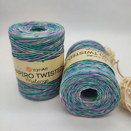 Пряжа Пряжа для вязания рафия крученая Papiro Twisted melange 2305