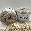 Пряжа Linen Soft лен, вискоза, хлопок 7304 молочный коктейль