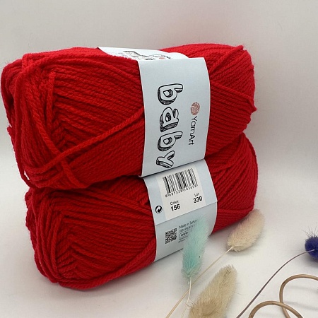 Пряжа Yarn Art Baby (бэби) 156 красный