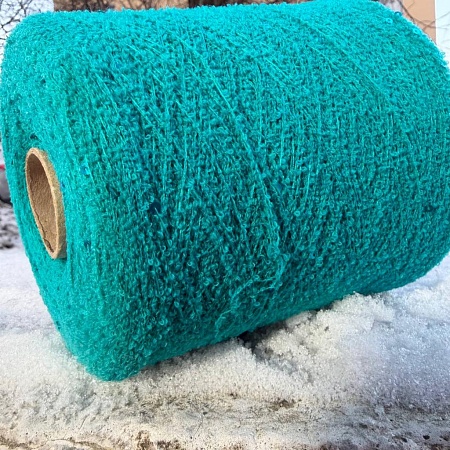 Пряжа в бобинах Boucle 4800 бирюзовый, цена за 10гр