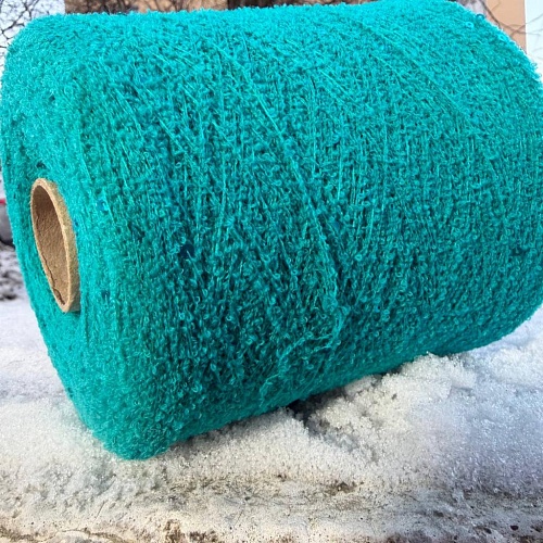 Пряжа в бобинах Boucle 4800 бирюзовый, цена за 10гр