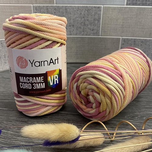 Пряжа Yarn Art Macrame cord 3мм VR 912