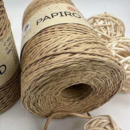 Пряжа Пряжа для вязания рафия крученая Papiro Twisted 1302