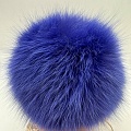 Аксессуары для одежды и обуви Помпон из натурального меха (песец), d-16-18 cм &amp;quot;помпон натуральный синий&amp;quot;