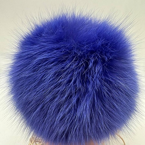 Аксессуары для одежды и обуви Помпон из натурального меха (песец), d-16-18 cм &amp;quot;помпон натуральный синий&amp;quot;