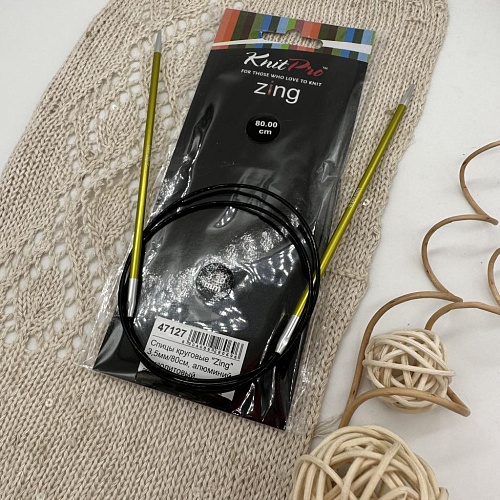 Спицы для вязания Спицы круговые Zing 80 cm №3,50