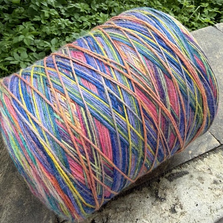 Пряжа в бобинах Multiciolor farfallo №12 Цена за 10гр