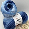 Пряжа Angora Active 842 сине - голубой