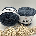 Пряжа Linen Soft лен, вискоза, хлопок 7316 т джинс