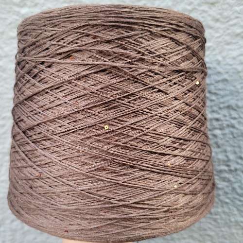 Пряжа в бобинах Lino 4300 с пайетками арабика. Цена за 10гр