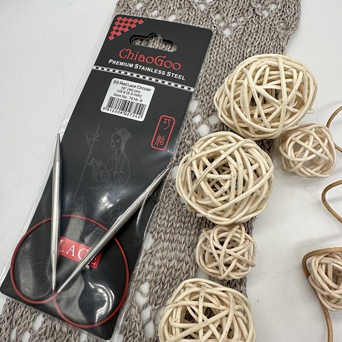 Спицы для вязания ChiaoGoo спицы круговые металл 5,5 мм 40 см