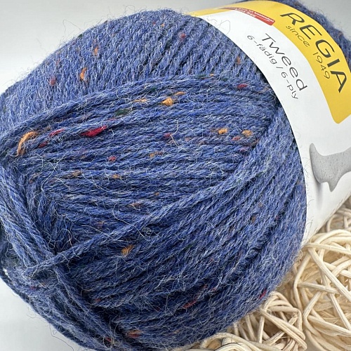 Пряжа Regia Tweed 6-fadig 00052 джинсовый твид