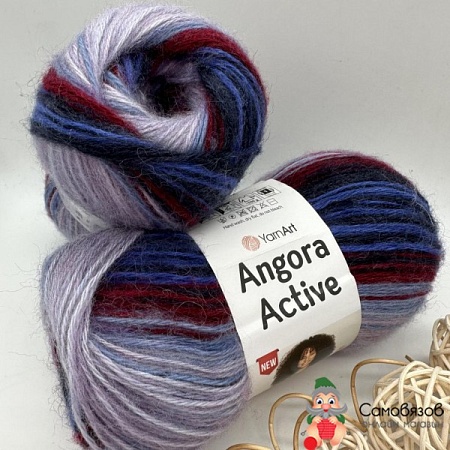 Пряжа Angora Active 855 сиренево - фиолетовый