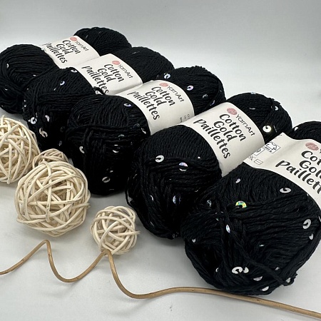 Пряжа Cotton Gold Pailletes 7101