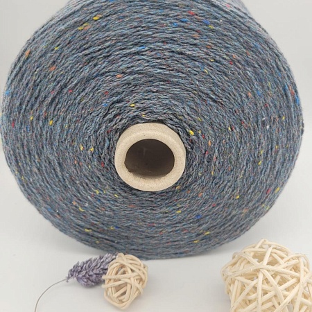 Пряжа в бобинах TweedWool серо-голубой