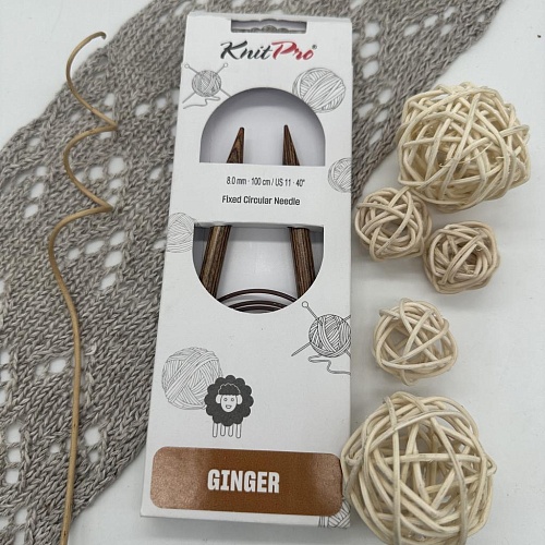 Спицы для вязания Ginger спицы круговые 8.0мм 100 см