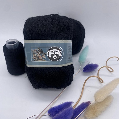 Пряжа Норка (синяя этикетка) 811 черный
