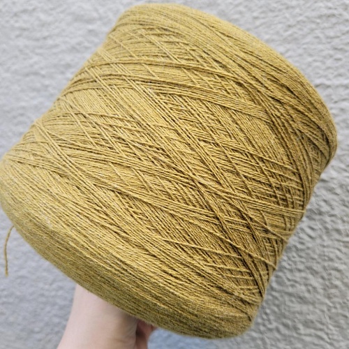 Пряжа в бобинах Ninetyfive D8528 verde olio (горчица) /цена за 10 гр