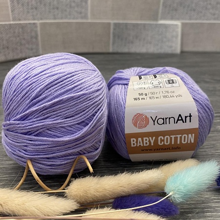 Пряжа Baby Cotton 417 светлая сирень