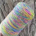 Пряжа в бобинах Stampato радуга. Цена за 10гр
