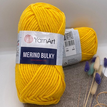 Пряжа Merino Bulky 586 желтый