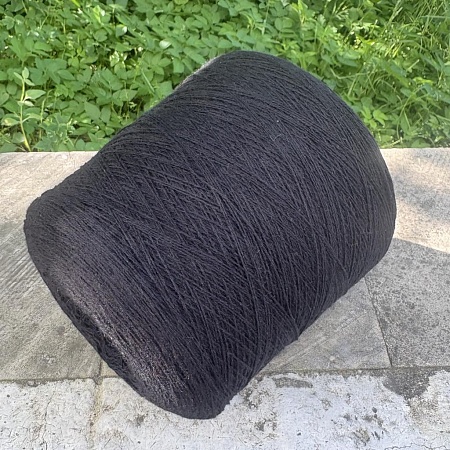 Пряжа в бобинах Loro Piana Cashmere black. Цена за 10гр