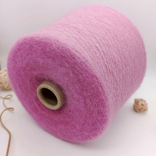 Пряжа в бобинах KID MOHAIR цвет &amp;quot;нежная фуксия&amp;quot;