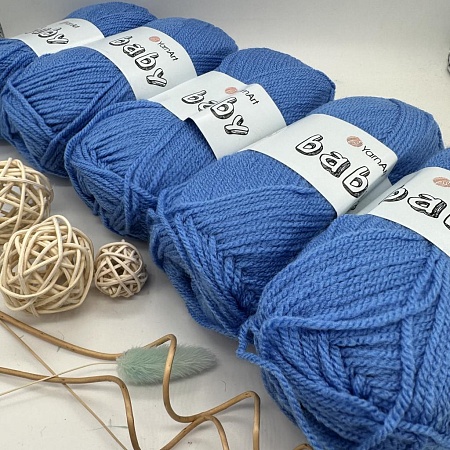 Пряжа Yarn Art Baby (бэби) 600 тёмно-голубой