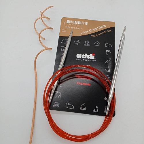 Спицы для вязания Спицы Addi c удлиненным кончиком для тонкой пряжи 150см / 5,5 мм