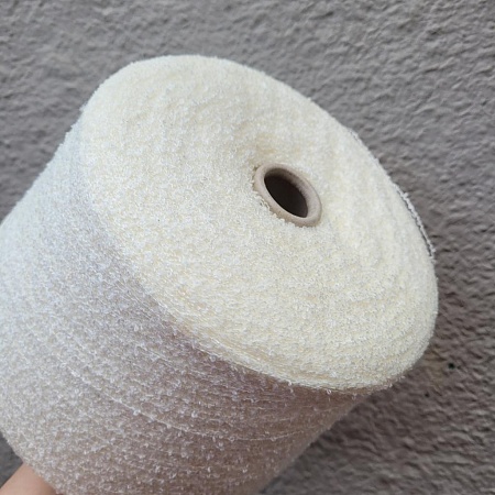 Пряжа в бобинах SG Boucle (хлопок, меринос) ecru/ Цена за 10 гр