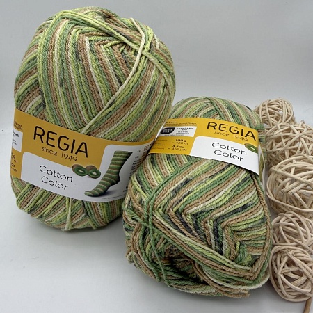 Пряжа Regia Cotton Color 02418 киви Tutti Frutti