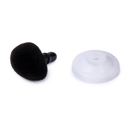 Аксессуары для кукол HKB-19 Нос бархатный с фиксатором 19 х 14 мм, 1 шт., черный