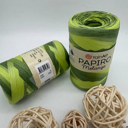 Пряжа для вязания рафия Papiro Melange 2302