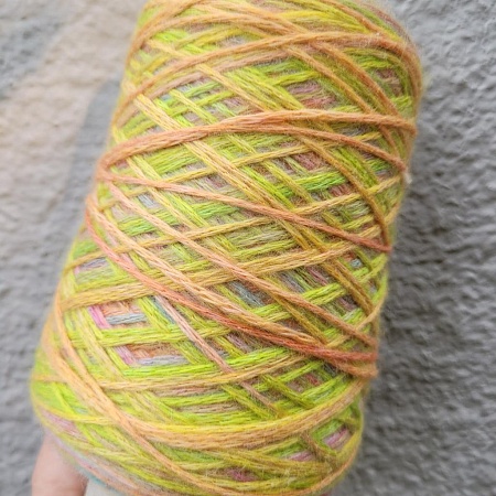Пряжа в бобинах Missoni Woolly лайм Цена за 10гр