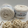 Пряжа Linen Soft лен, вискоза, хлопок 7301 белое золото