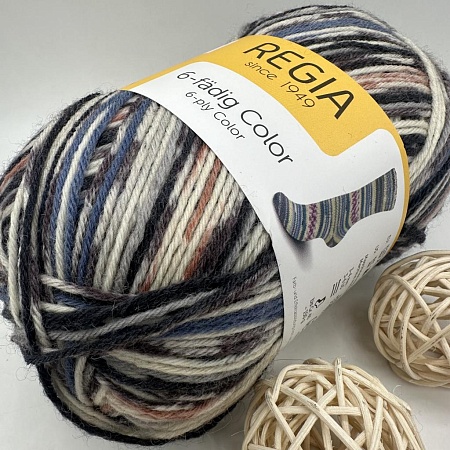 Пряжа Regia 6 - fadig Color 06048