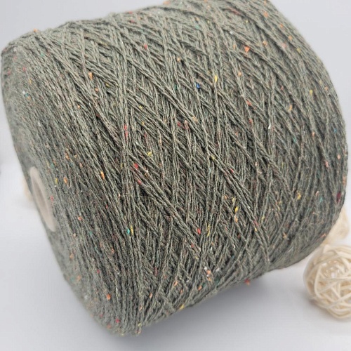 Пряжа в бобинах TweedWool хаки