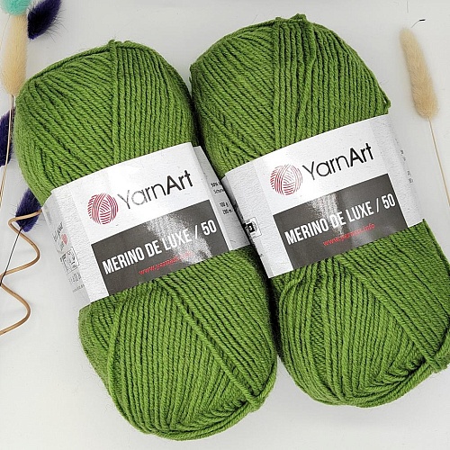Пряжа Merino de luxe 50 98 зеленый