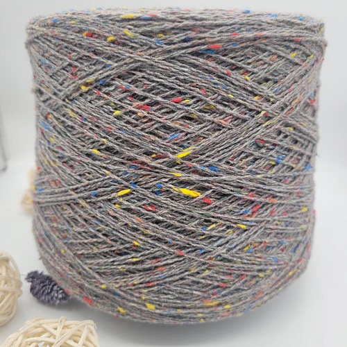 Пряжа в бобинах TweedWool серый