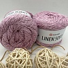 Пряжа Linen Soft лен, вискоза, хлопок 7321 розовое облако