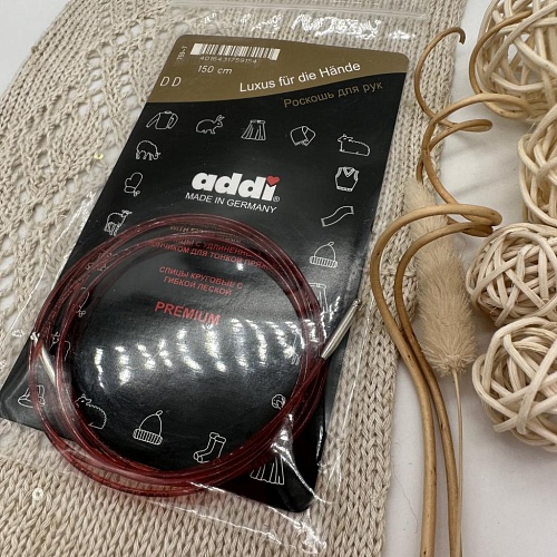 Приспособления для вязания Дополнительная леска к спицам для вязания addiClick 150 см,